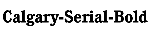 Calgary-Serial-Bold font preview