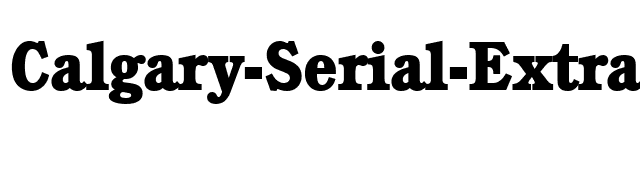 Calgary-Serial-ExtraBold-Regular font preview
