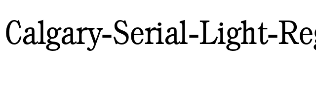 Calgary-Serial-Light-Regular font preview