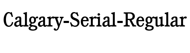 Calgary-Serial-Regular font preview