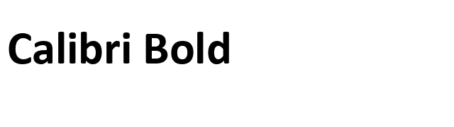 Calibri Bold font preview