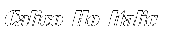 Calico Ho Italic font preview