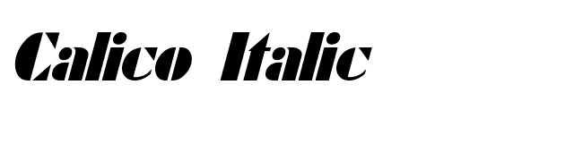 Calico Italic font preview