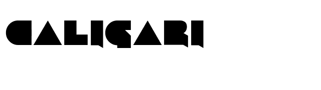Caligari font preview