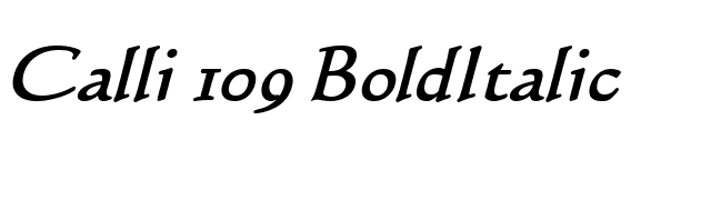 Calli 109 BoldItalic font preview