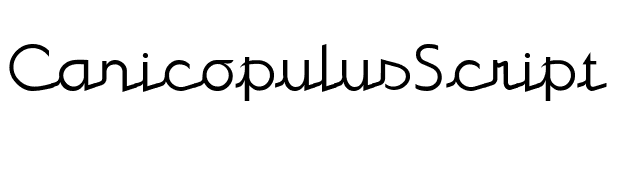 CanicopulusScript font preview