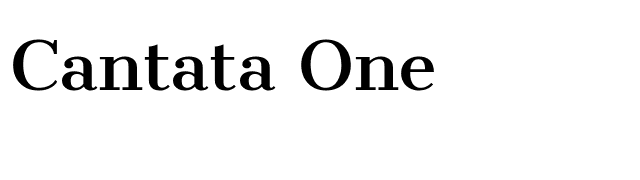 Cantata One font preview