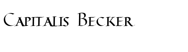 Capitalis Becker font preview