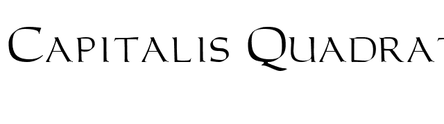 Capitalis Quadrat font preview