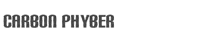 Carbon Phyber font preview
