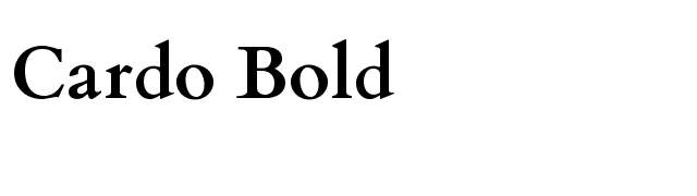 Cardo Bold font preview
