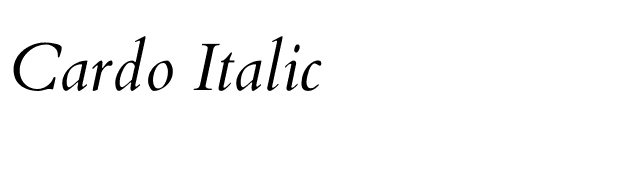 Cardo Italic font preview