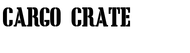 Cargo Crate font preview