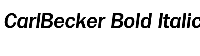 CarlBecker Bold Italic font preview