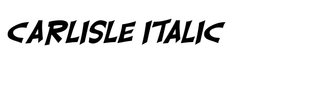 Carlisle Italic font preview