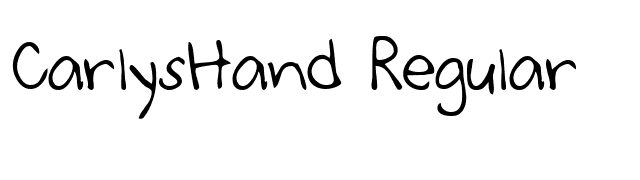 CarlysHand Regular font preview