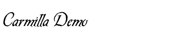 Carmilla Demo font preview