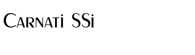 Carnati SSi font preview
