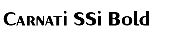 Carnati SSi Bold font preview