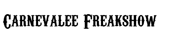 Carnevalee Freakshow font preview