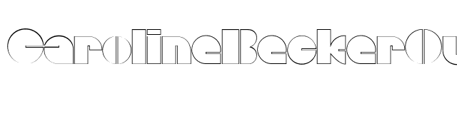 CarolineBeckerOutline font preview