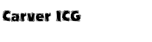 Carver ICG font preview