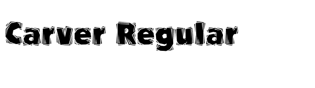 Carver Regular font preview