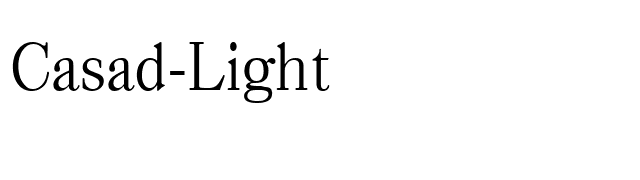 Casad-Light font preview