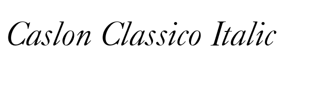 Caslon Classico Italic font preview