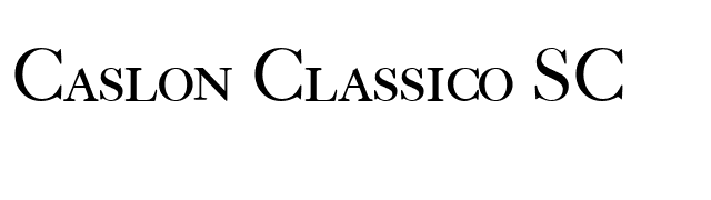 Caslon Classico SC font preview