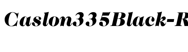 Caslon335Black-RegularItalic font preview