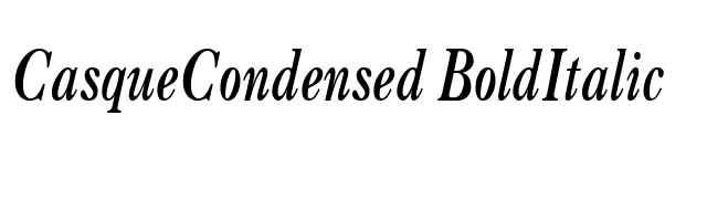 CasqueCondensed BoldItalic font preview
