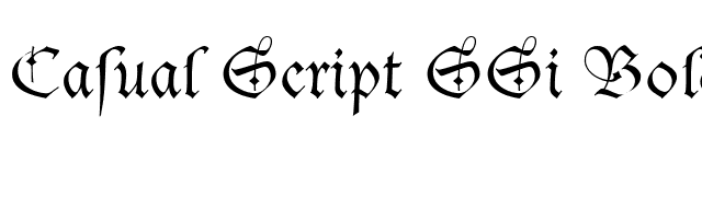 Casual Script SSi Bold font preview