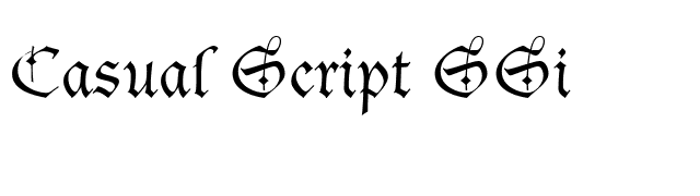 Casual Script SSi font preview