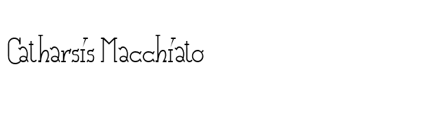 Catharsis Macchiato font preview