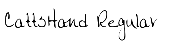 CattsHand Regular font preview