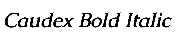 Caudex Bold Italic font preview