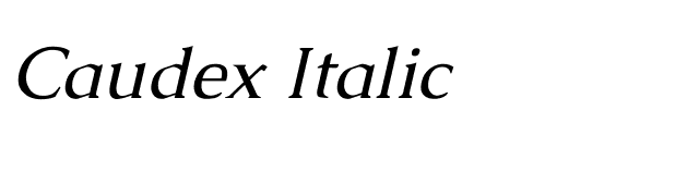 Caudex Italic font preview
