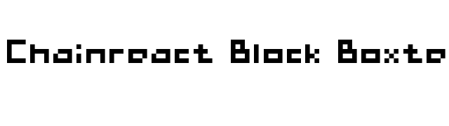 Chainreact Block Boxter font preview