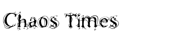 Chaos Times font preview