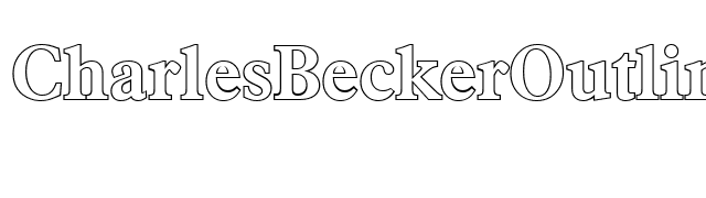 CharlesBeckerOutline-Bold font preview