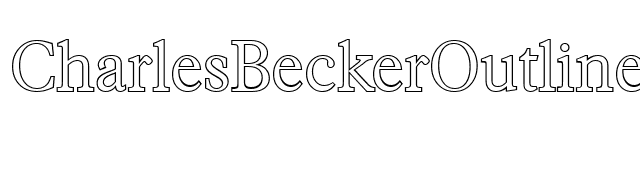 CharlesBeckerOutline-Light-Regular font preview