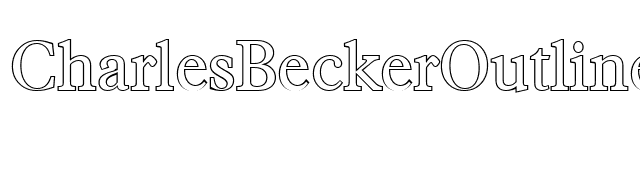 CharlesBeckerOutline-Regular font preview