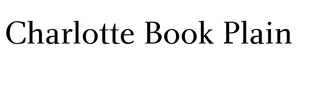 Charlotte Book Plain font preview