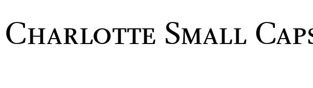 Charlotte Small Caps LET font preview
