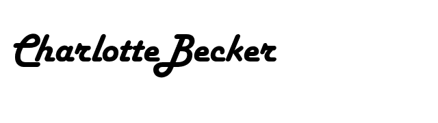 CharlotteBecker font preview