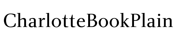 CharlotteBookPlain font preview