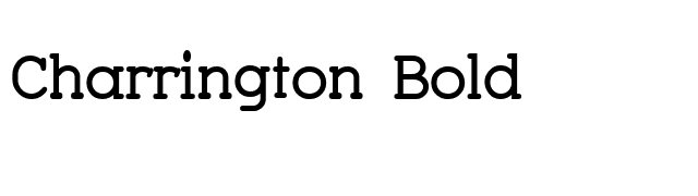 Charrington Bold font preview
