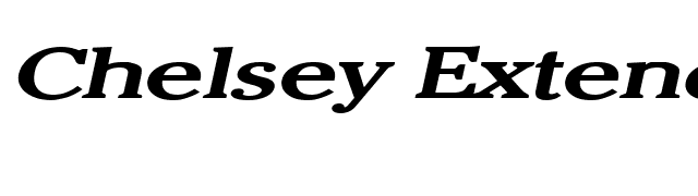 Chelsey Extended Bold Italic font preview