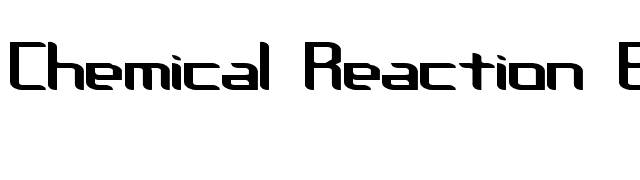 Chemical Reaction B -BRK- font preview